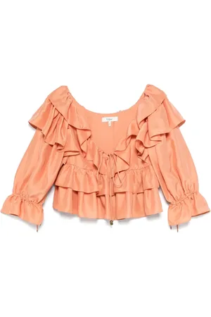 Chloé Cropped-Oberteil mit Rüschen