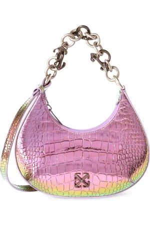 OFF-WHITE Hemisphere Croco Schultertasche