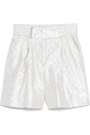 PESERICO SIGN Lurex-Shorts mit Falten