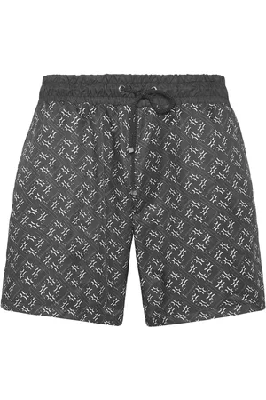 BILLIONAIRE Badeshorts mit Monogramm-Print