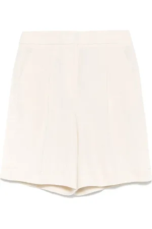 PESERICO SIGN Leinen-Shorts mit Falten