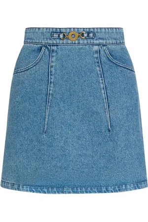 Patou Kurzer A-Linien-Rock aus Denim