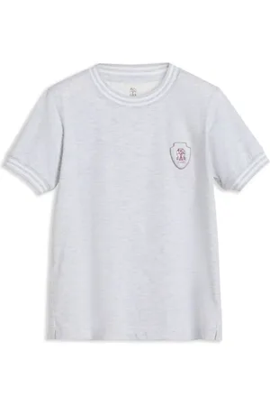 Brunello Cucinelli T-Shirt mit Logo-Applikation