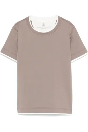 Brunello Cucinelli T-Shirt im Layering-Look