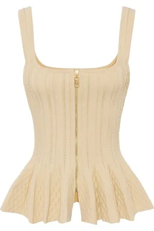 Elisabetta Franchi Strickoberteil mit Schößchen
