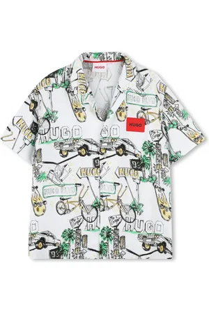 HUGO BOSS Hemd mit Illustrations-Print