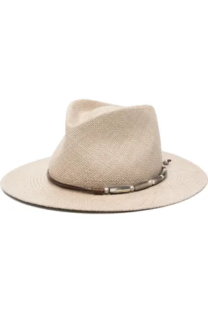 Brunello Cucinelli Fedora mit Perlenverzierung