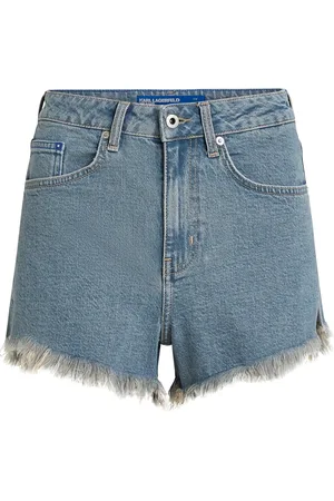 Karl Lagerfeld Ausgefranste Jeans-Shorts