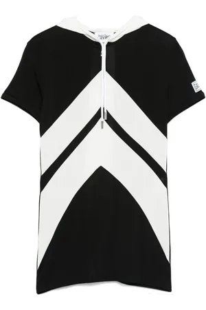 Jean Paul Gaultier Kapuzen-T-Shirt mit Zickzackmuster