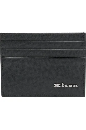 Kiton Kartenetui aus Saffiano-Leder