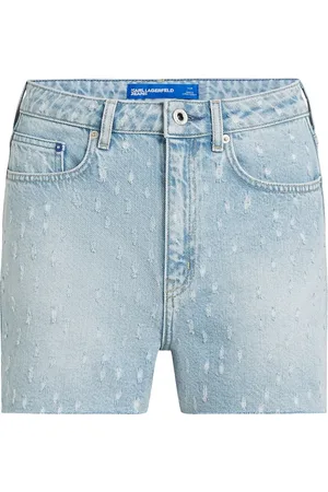 Karl Lagerfeld Bouclé-Jeans-Shorts