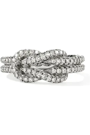 John Hardy Love Knot Sterlingsilberring mit Diamanten