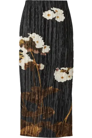 Erdem Faltenrock mit Blumen-Print