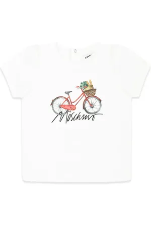 Moschino T-Shirt mit Fahrrad-Print