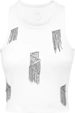 Philipp Plein Top mit Fransensaum