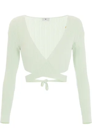 Elisabetta Franchi Oberteil aus Pointelle-Leder