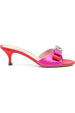 Casadei Mules aus Satin 50mm