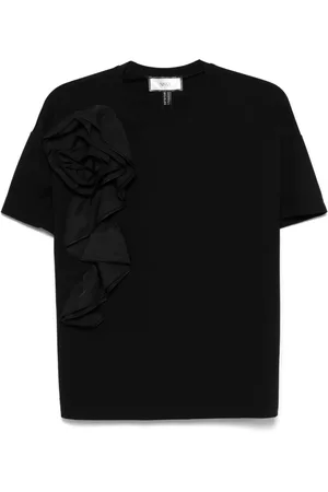 NISSA T-Shirt mit Blumenapplikationen