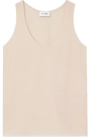 ST. JOHN Seiden-Tanktop aus Chinakrepp