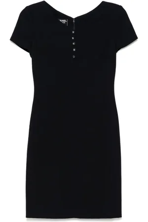 CHANEL 1996 Kleid mit kurzen Ärmeln