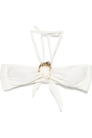 PATBO Jersey-Bikinioberteil mit Metallic-Detail