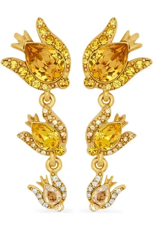 Oscar de la Renta Crystal Rose Hängeohrringe