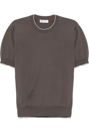 Brunello Cucinelli Fein gestricktes T-Shirt