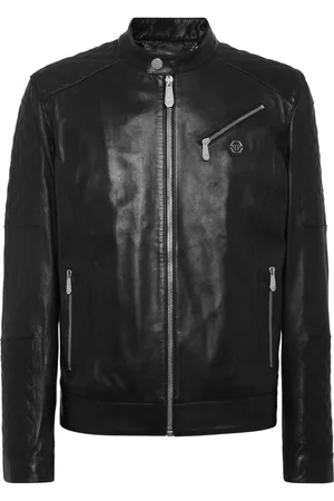 Philipp Plein Gefütterte Bomberjacke aus Leder