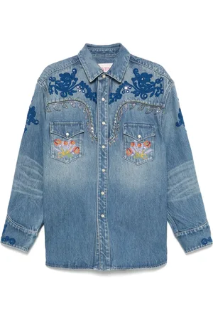 VALENTINO GARAVANI Jeanshemd mit Stickerei