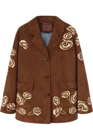 ERMANNO SCERVINO Einreihige Wildlederjacke