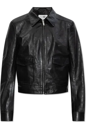 Maison Margiela Lederjacke mit Reißverschluss