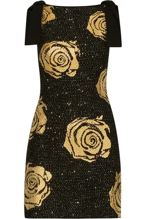 Oscar de la Renta Foliertes Minikleid mit Rosenmotiv