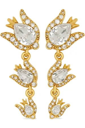 Oscar de la Renta Crystal Rose Hängeohrringe