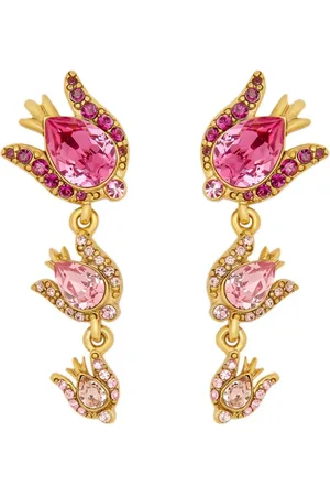 Oscar de la Renta Crystal Rose Hängeohrringe