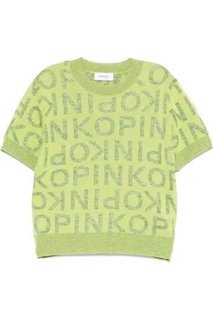 Pinko T-Shirt mit Intarsien-Logo