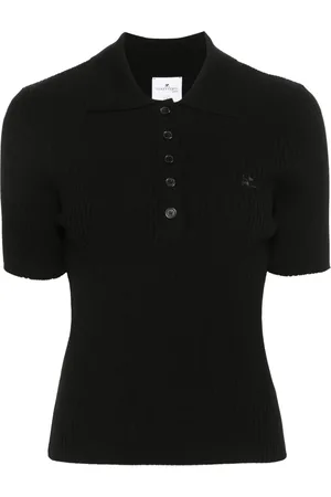 Courrèges Iconic Poloshirt aus Rippstrick