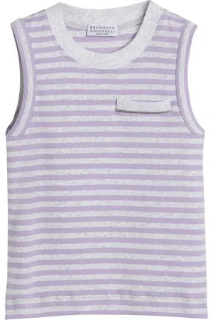 Brunello Cucinelli Geripptes Tanktop mit Streifen