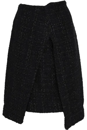 Gloria Coelho Tweed-Rock mit Kellerfalte