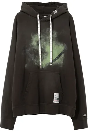 Maison Mihara Yasuhiro Distressed-Hoodie mit Smiley-Print