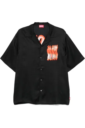 Diesel Hemd mit Slogan-Print
