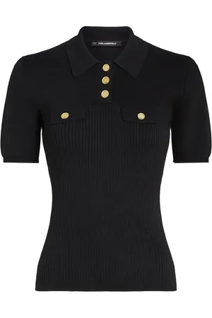 Karl Lagerfeld Poloshirt mit Logo-Knöpfen