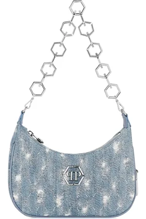 Philipp Plein Jeans-Schultertasche im Distressed-Look
