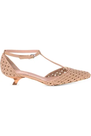 Alberta Ferretti Gewebte Pumps mit T-Riemen