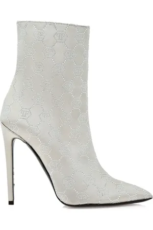 Philipp Plein Stiefel aus Satin mit Monogramm 120mm