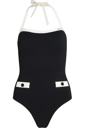 Karl Lagerfeld Badeanzug mit Kontrastdetails
