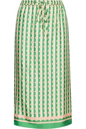 Oscar de la Renta Seidenrock mit geometrischem Print