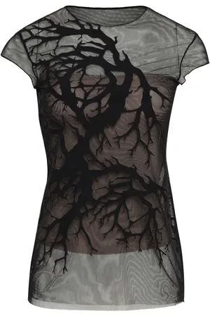 Gloria Coelho T-Shirt mit Baumdetail