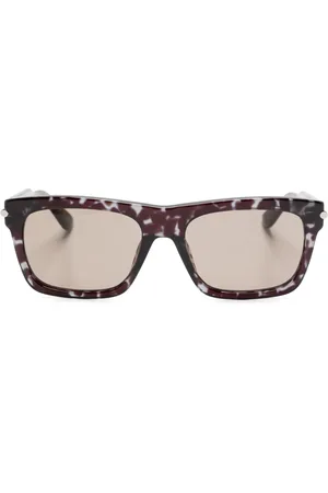 Alexander McQueen Sonnenbrille mit eckigem Gestell