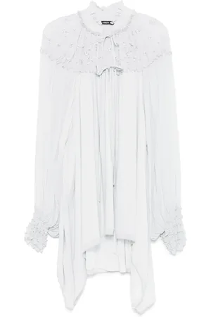 AMEN Bluse mit Blumenapplikation