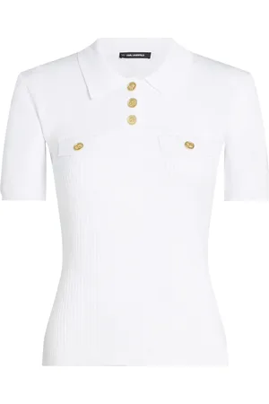 Karl Lagerfeld Poloshirt mit Logo-Knöpfen